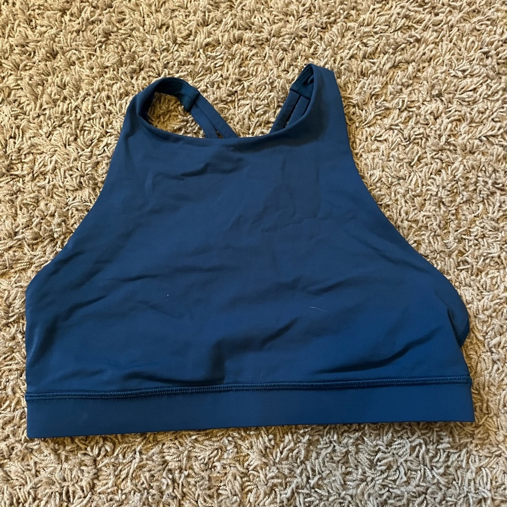 Lululemon Energy Bra High Neck (Blue Night Diver)